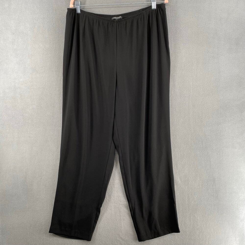 Eileen Fisher Lightweight Trouser Pants Womens 1X Black Neutral‎ Chic Staple